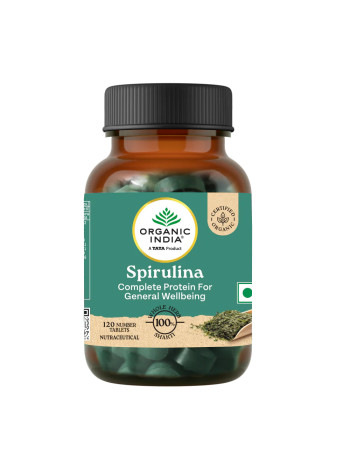 Спирулина Organic India: 120 таблеток чистого органического качества