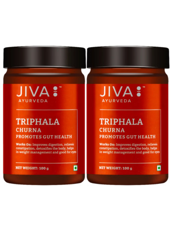 Трифала чурна, 100 г - 2 упаковки, Джива Аюрведа; Triphala churna, 100 g - 2 packs, Jiva Ayurveda