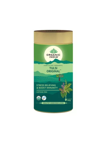 Чай Тулси: снимет стресс, укрепит иммунитет (100г, Organic India)