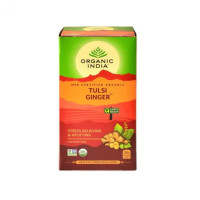 Чай туласи с имбирем, 25 пакетиков, Органик Индия; Tulsi Tea with Ginger, 25 bags, Organic India Чай туласи с имбирем, 25 пакетиков, Органик Индия; Tulsi Tea with Ginger, 25 bags, Organic India