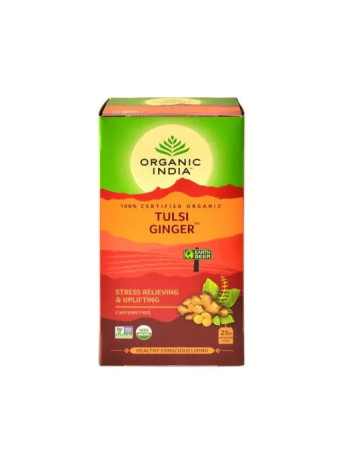 Органик Индия: Чай Туласи с Имбирем (25 пакетиков)