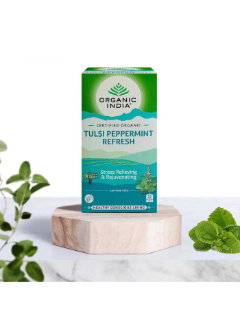 Органик Индия: Тулси чай с мятой – 25 пакетиков