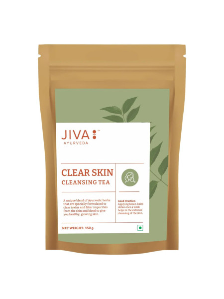 Чай без кофеина, для очищения кожи, 150 г, Джива Аюрведа; Decaffeinated Tea, Skin Cleansing, 150g, Jiva Ayurveda