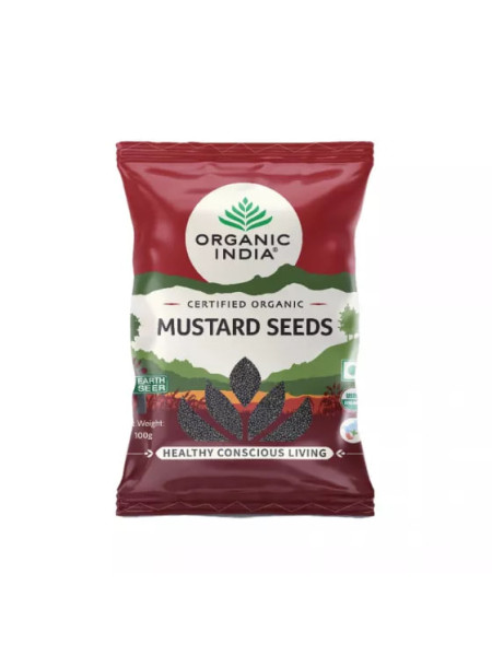 Семена коричневой горчицы, 100 г, Органик Индия; Brown Mustard Seeds, 100g, Organic India
