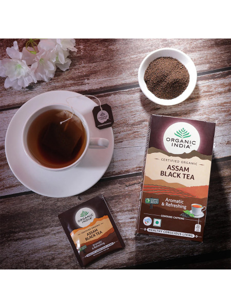 Черный чай Ассаам, 25 пакетиков, Органик Индия; Black tea Assam, 25 bags, Organic India