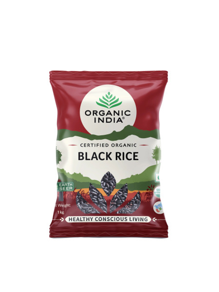 Черный рис, 1 кг, Органик Индия; Black Rice, 1 kg, Organic India