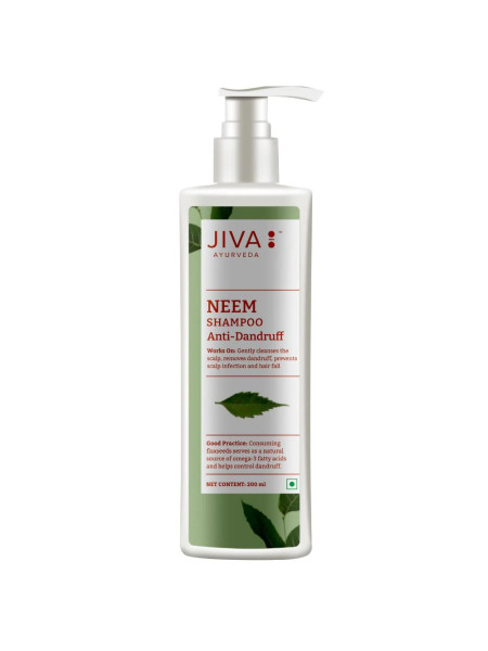 Шампунь с нимом, антигрибковый, 200 мл, Jiva Ayurveda; Neem Shampoo, 200 ml, Jiva Ayurveda