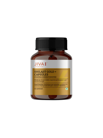 Шиладжит Голд, 30 капсул, Джива Аюрведа; Shilajit Gold Plus 30 Capsules, Jiva Ayurveda