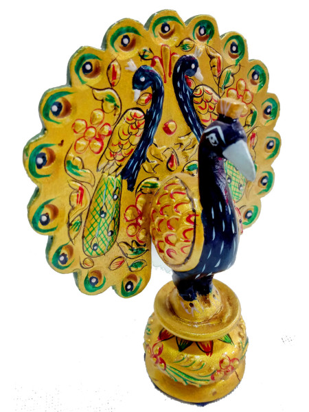 Павлин, алтарная статуэтка; Wooden Peacock 3 Inch