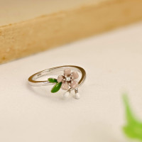 Кольцо серебренное "Цветок", раздвижное; Exotic Floral Design Silver Ring Кольцо серебренное "Цветок", раздвижное; Exotic Floral Design Silver Ring