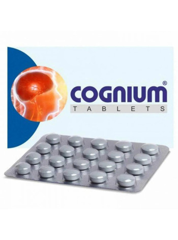 Таблетки Когниум для улучшения работы мозга, 20 таблеток, Чарак Фарма; Cognium Tablets 20 tabs, Charak Pharma