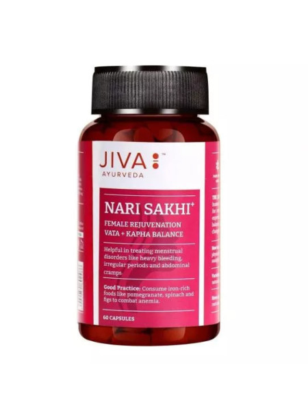 Нари Сакхи, при менструальных расстройствах, 60 таб., Джива Аюрведа; Jiva Nari Sakhi 60 Capsule