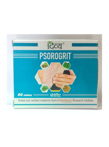 Псорогрит (60 таблеток): эффективные таблетки от псориаза от Divya Patanjali