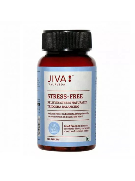 Стресс Фри, 120 таблеток, производитель Джива Аюрведа; Stress Free 120 Tablets Jiva Ayurveda