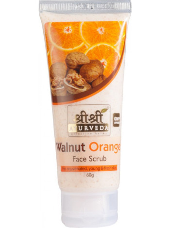 Очищающий скраб для лица Грецкий орех и Апельсин от Шри Шри Аюрведа (60 г)