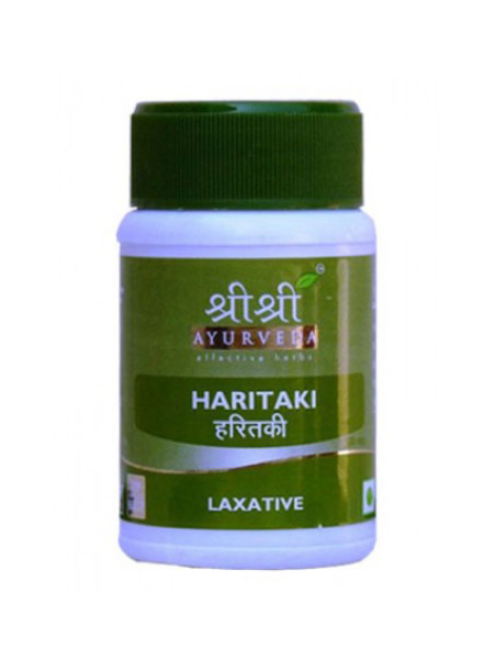 Харитаки 500 мг: омоложение и детокс, 60 таб., производитель "Шри Шри Аюрведа", Haritaki 500 mg, 60 tabs., Sri Sri Ayurveda