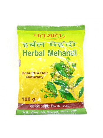Натуральная хна Патанджали 11 трав: 100 г для роскошного цвета волос