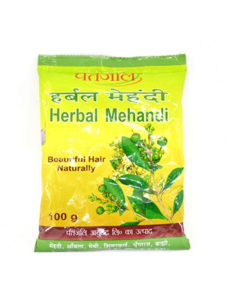 Хна для волос натуральная "11 трав", "Патанджали", 100 г, производитель "Патанджали", Herbal Mehandi Powder, 100 g, Patanjali