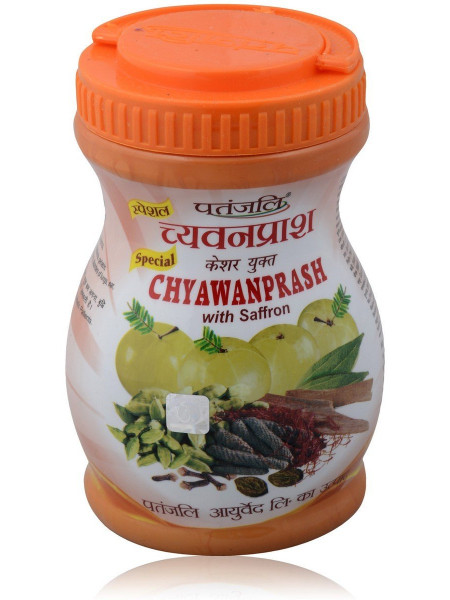 Чаванпраш с шафраном, 500 г, производитель "Патанджали", Chyawanprash with Saffron, 500 g, Patanjali