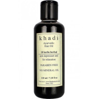 Аюрведическое масло для восстановления волос "18 Трав", Без парабенов, 210 мл, производитель "Кхади", Hair Oil "18 Herbs", Paraben Free, 210 ml, Khadi