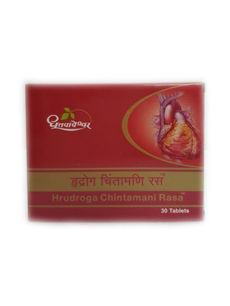 Храдрога Чинтамани Раса: лечение сосудов и сердца, 30 таб., производитель "Дхутапапешвар", Hrudroga Chintamani Rasa, 30 tabs., Dhootapapeshwar