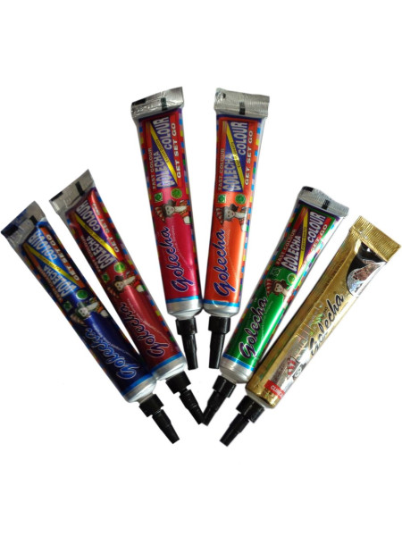 Хна для мехенди в тюбиках цветная "Голеча", коробка (10 тюбиков), производитель "Голеча", Golecha Colour, 10 tub., Golecha