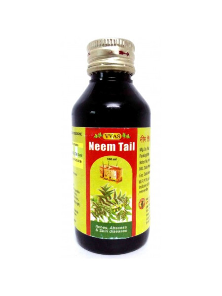 Масло "Ним": от кожных заболеваний, 60 мл, производитель "Вьяс", Neem Tail (Oil), 60 ml, Vyas