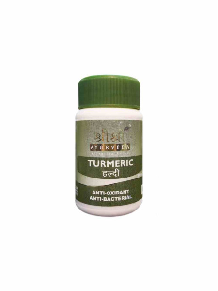 Куркума (харидра) 500 мг: очищение крови, 60 таб., производитель "Шри Шри Аюрведа", Turmeric 500 mg, 60 tabs., Sri Sri Ayurveda