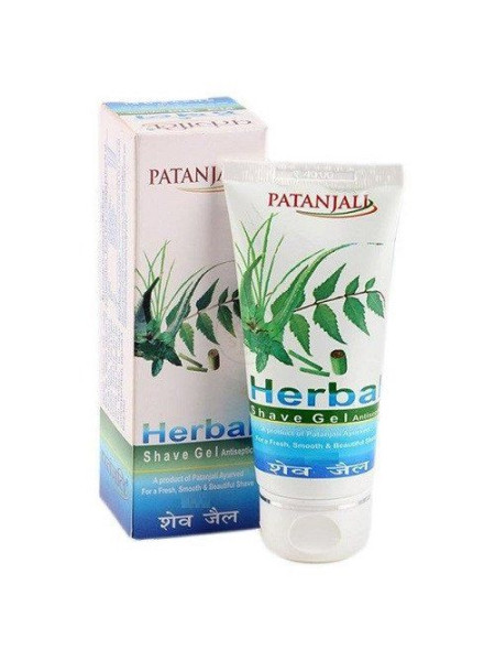 Гель-антисептик для бритья, 50 г, производитель "Патанджали", Herbal Shave Gel, 50 g, Patanjali