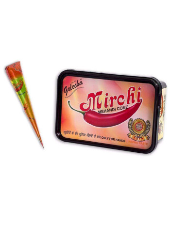 Хна для мехенди Мирчи: 30 профессиональных конусов Golecha