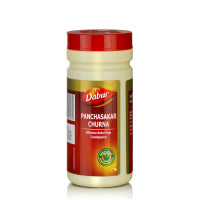 Панчаскар Чурна: лечение пищеварительной системы, 60 г, производитель "Дабур", Panchasakar Churna, 60 g, Dabur