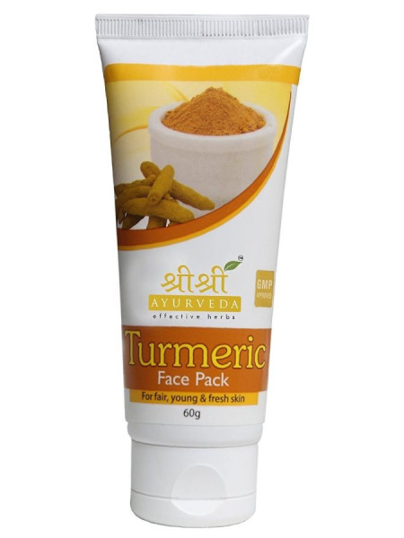 Маска для лица "Куркума", 60 г, производитель "Шри Шри Аюрведа", Turmeric Face Pack, 60 g, Sri Sri Ayurveda