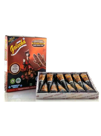 Черная хна для мехенди Golecha: 12 конусов для быстрого результата