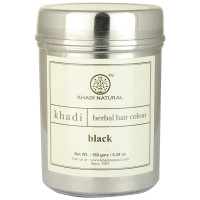 Краска для волос травяная "Черный", 150 г, производитель "Кхади", Herbal Hair Colour, "Black", 150 g, Khadi