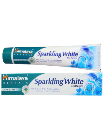 Ослепительная улыбка с зубной пастой Sparkling White от Himalaya