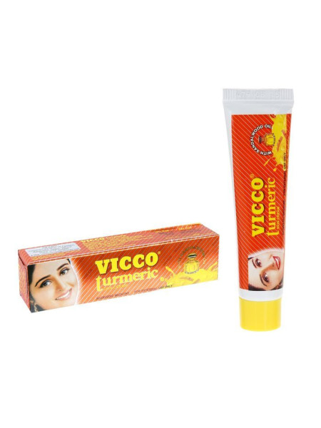 Золотой крем с куркумой "Тармерик", 50 мл, производитель "ВИККО", Turmeric Skin Cream, 50 ml, VICCO