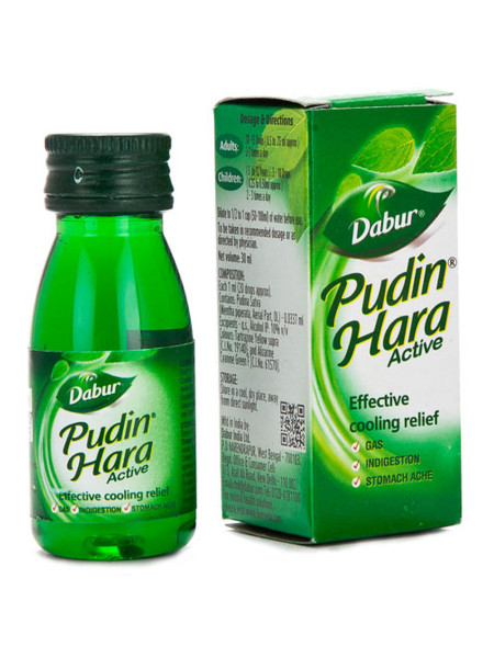 Пудина Хара: от боли в животе, 30 мл, производитель "Дабур", Pudina Hara, 30 ml, Dabur