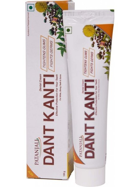 Аюрведическая зубная паста "Дивья Дент Канти", 100 г, производитель "Патанджали", Divya Dant Kanti Dental cream, 100 g, Patanjali