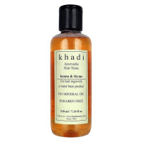Аюрведический Тоник для волос "Хна и Чабрец", Без SLS и парабенов, 210 мл, производитель "Кхади", Ayurvedic Hair Tonic Henna & Thyme, SLS/Paraben Free, 210 ml, Khadi