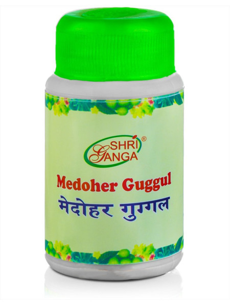 Медохар Гуггул: снижение веса, 100 г, производитель "Шри Ганга", Medohar Guggul, 100 g, Sri Ganga Pharmacy