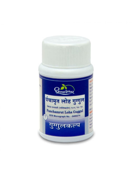Панчамрут Лоха Гуггул: лечение нервной системы, 60 таб., производитель "Дхутапапешвар", Panchamrut Loha Guggul, 60 tabs., Dhootapapeshwar