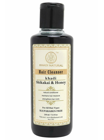 Шампунь-кондиционер Шикакай и Мед Khadi: 210 мл, без SLS и парабенов