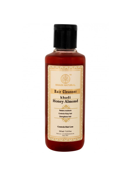 Аюрведический шампунь для волос "Мед и Миндальное масло", 210 мл, производитель "Кхади", Shampoo "Honey & Almond Oil", 210 ml, Khadi