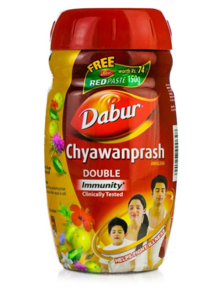 Чаванпраш "Двойной иммунитет", 500 г, производитель "Дабур", Chyawanprash DOUBLE Immunity, 500 g, Dabur