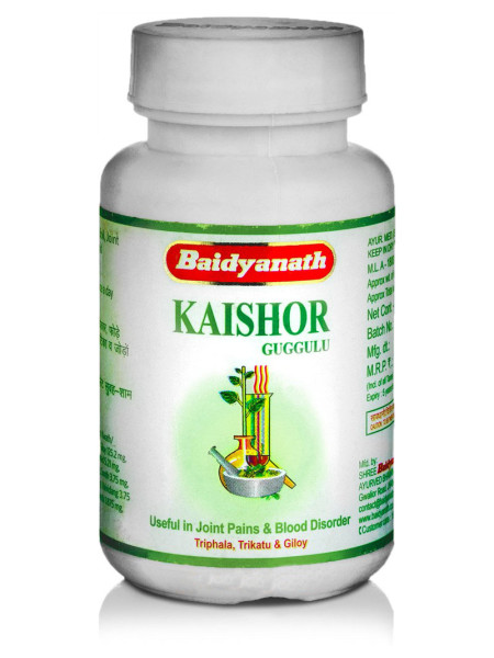 Кайшор Гуггул, 80 таб, производитель "Байдьянатх", Kaishor Guggulu, 80 tabs, Baidyanath