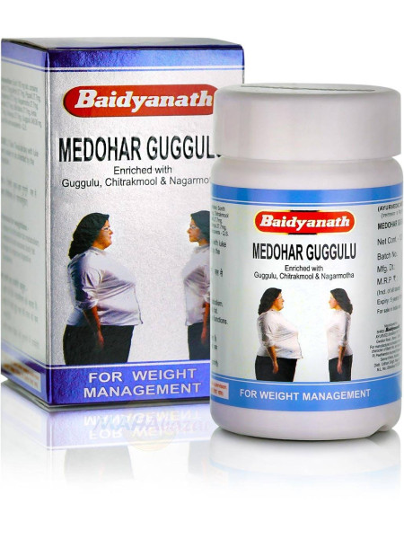 Медохар Гуггул: снижение веса, 120 таб., производитель "Байдьянатх", Medohar Guggulu, 120 tabs., Baidyanath