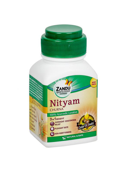 Нитьям Чурна, 50 г, производитель "Занду", Nityam Churna, 50 g, Zandu