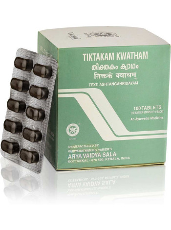 Тиктакам Кватхам: 100 таблеток для здоровья кожи от Kottakkal Ayurveda