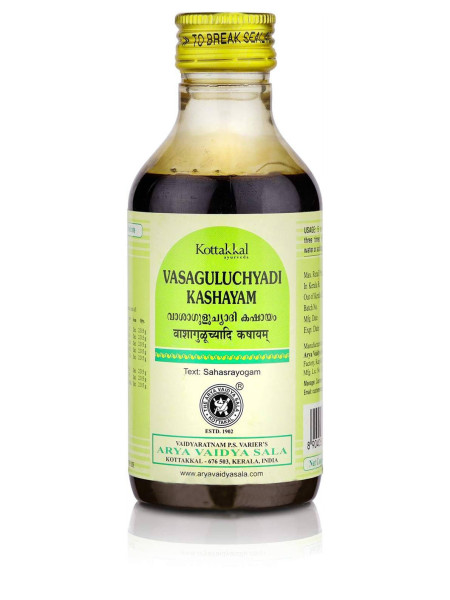 Васагулучади Кашаям, 200 мл, производитель "Коттаккал Аюрведа", Vasaguluchyadi Kashayam, 200 ml, Kottakkal Ayurveda