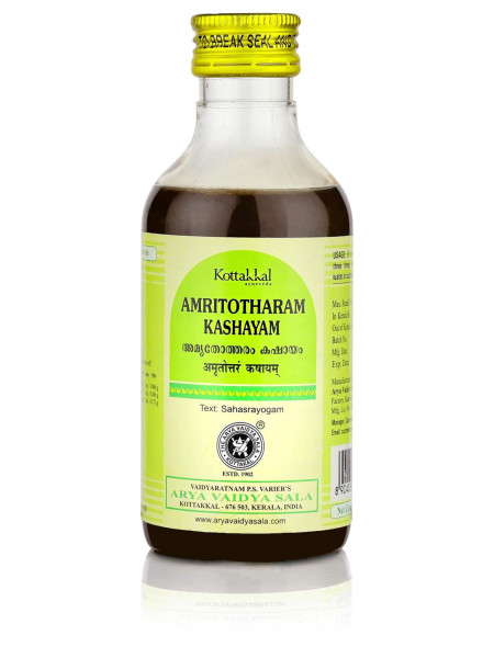 Амритотхарам Кашаям: противовирусное средство, 200 мл, производитель "Коттаккал Аюрведа", Amritotharam Kashayam, 200 ml, Kottakkal Ayurveda